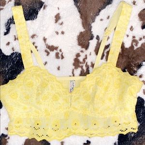 Free people yellow crop top/bralette
